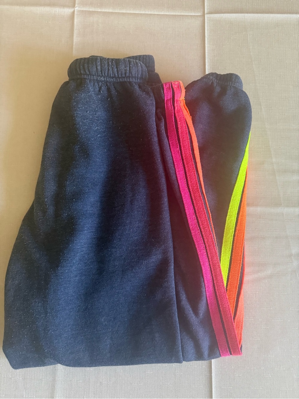 Aviator Nation Dark Grey Sweatpants with 5 stripes- Small